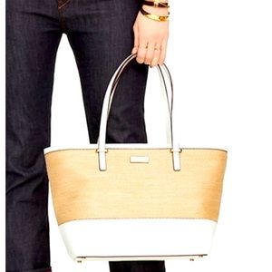 Kate Spade ♠️ Cedar Street Straw Mini Harmony Daisy Satchel